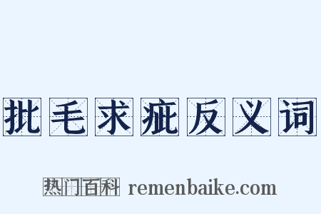 批毛求疵反义词是什么意思的图片